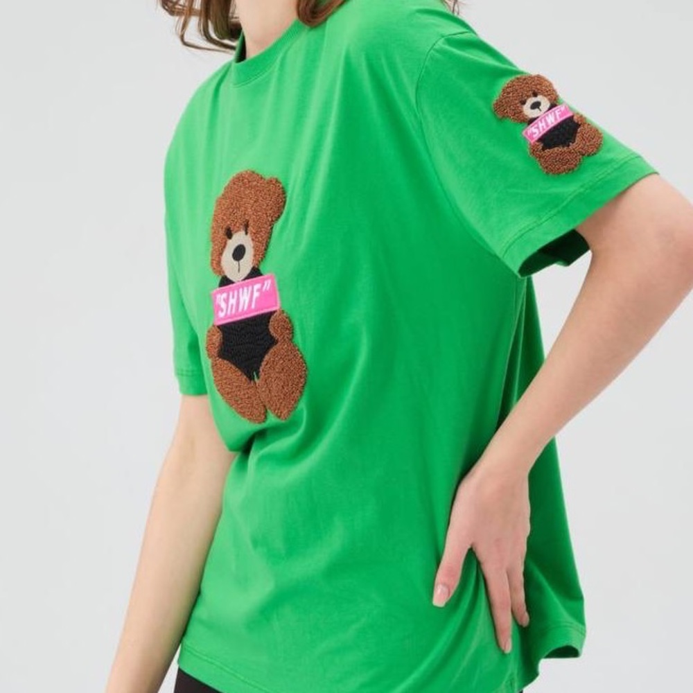 Green shirt cotton